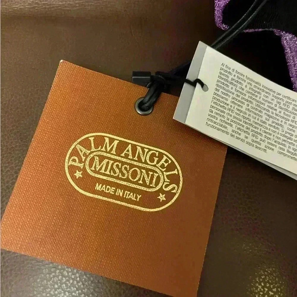 NWT Palm Angels x Missoni Heritage brand-embroidered nylon-blend cap hat Purple - Picture 4 of 5